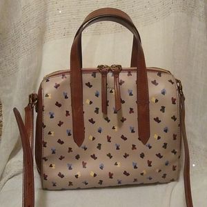NWOT FOSSIL : Sydney Satchel Hearts
